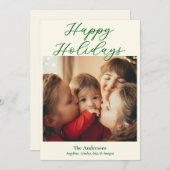 Simple Single Photo Feestdagenkaart (Voorkant / Achterkant)