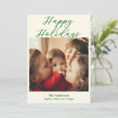 Simple Single Photo Feestdagenkaart (Staand voorkant)