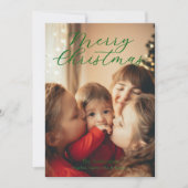 Simple Single Photo Holida Feestdagenkaart (Voorkant)