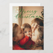 Simple Single Photo Holida Feestdagenkaart (Voorkant / Achterkant)