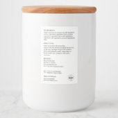 Simple Skincare Bottle Product Ingrediënten Label Voedselcontainer Etiket (Voorkant)