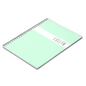 Simple Skinny Font Name Mint Green Personalized Notitieboek (Linkerzijde)