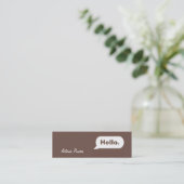 Simple Skinny IM Message Visitekaartje brown (Staand voorkant)