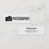 Simple Skinny Photographer Visitekaartje (Voorkant / Achterkant)