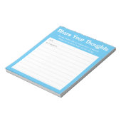 Simple Sky Blue Library/Business Commentaar Kaart Notitieblok (Linkerzijde)