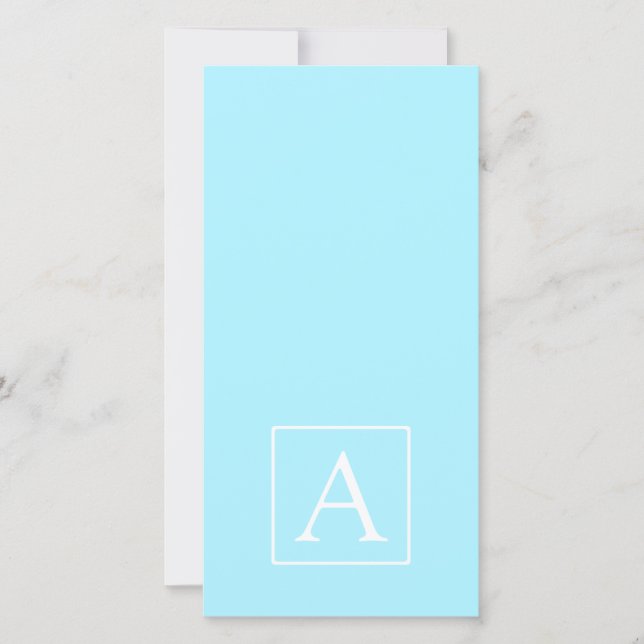 Simple Sky Blue Monogram (Voorkant)
