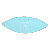 Simple Sky Blue Monogram American Football (Paneel)