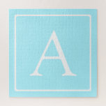 Simple Sky Blue Monogram Legpuzzel<br><div class="desc">Bedankt voor je aankoop!</div>