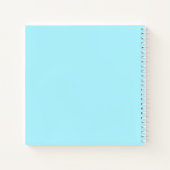 Simple Sky Blue Monogram Notitieboek (Achterkant)