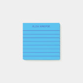 Simple Sky Blue Naam toevoegen Lined Post-it® Notes (Voorkant)