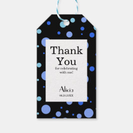 Simple Sky Blue Polka Dot Black Dank u Cadeaulabel