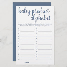 Simple Slate ABC Product | Dusty Blue Shower spel