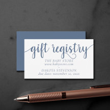 Simple Slate Gift Registry | Dusty Blue voor elk e