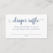 Simple Slate Luier Raffle | Dusty Blue Shower Informatiekaartje (Voorkant)