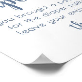 Simple Slate Luier Raffle | Dusty Blue Shower Poster (Hoek)