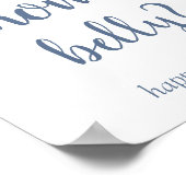 Simple Slate Mommys Belly | Dusty Blue Guessing Poster (Hoek)