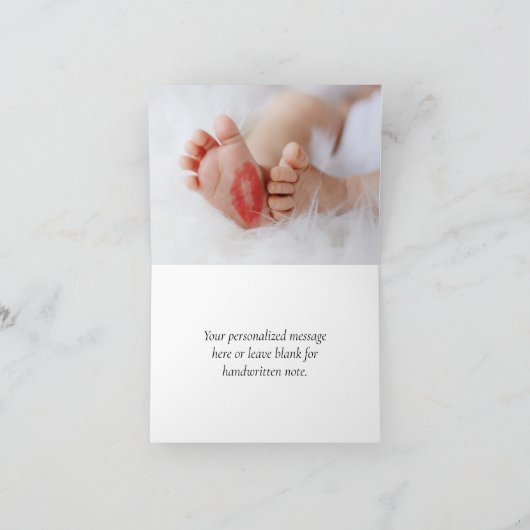 Simple Slate Script | Royal Paarse Hart 2 Foto Bedankkaart (Binnen)