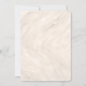 Simple Smoked Oyster Pearl Bow Trendy Wedding Kaart (Achterkant)