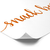 Simple Snack Bar | Fall Orange Any Event Sign Poster (Hoek)