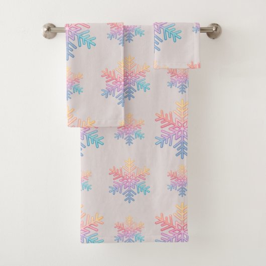 Simple Snowflake Bad Handdoek (Insitu)