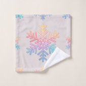Simple Snowflake Bad Handdoek (Wasdoekje)