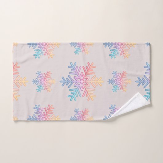 Simple Snowflake Bad Handdoek (Handdoek)