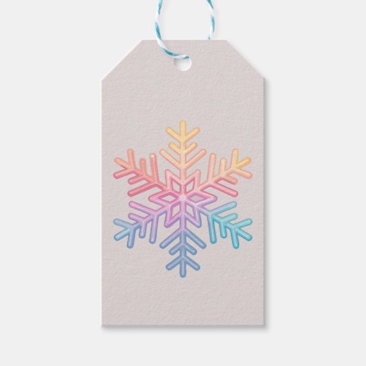 Simple Snowflake Cadeaulabel (Voorkant)