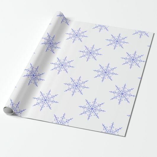 Simple Snowflake Cadeaupapier (Uitgerold)