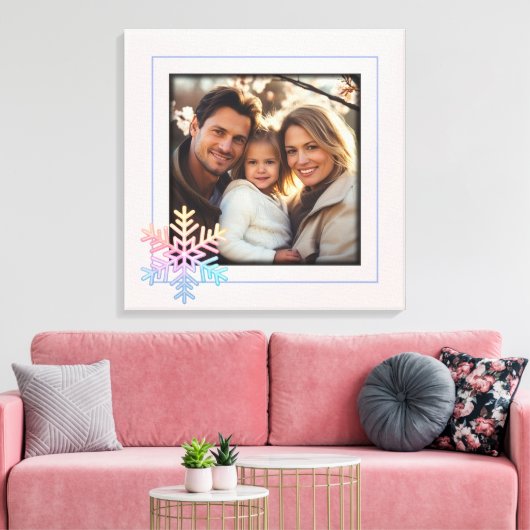 Simple Snowflake Canvas Afdruk (Insitu (Woonkamer))