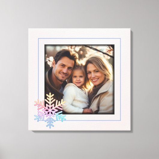 Simple Snowflake Canvas Afdruk (Voorkant)