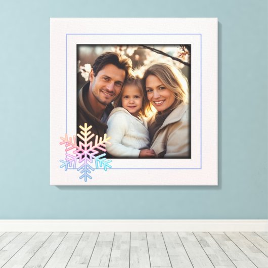 Simple Snowflake Canvas Afdruk (Insitu (Houten vloer))