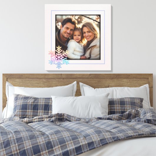 Simple Snowflake Canvas Afdruk (Insitu (Slaapkamer))