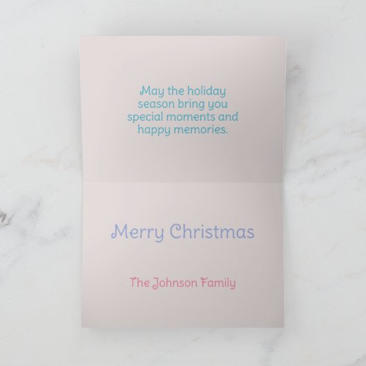 Simple Snowflake Feestdagen Kaart (Binnen)