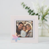 Simple Snowflake Feestdagenkaart (Staand voorkant)