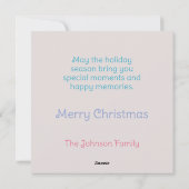 Simple Snowflake Feestdagenkaart (Achterkant)