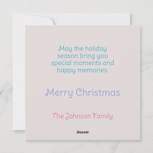 Simple Snowflake Feestdagenkaart (Achterkant)