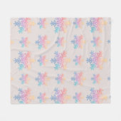 Simple Snowflake Fleece Deken (Voorkant (Horizontaal))