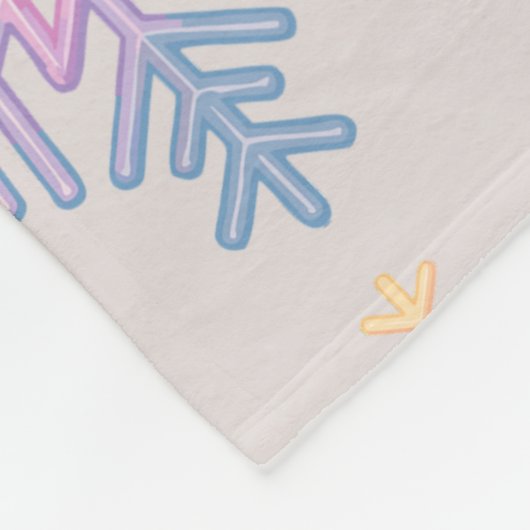 Simple Snowflake Fleece Deken (Hoek)