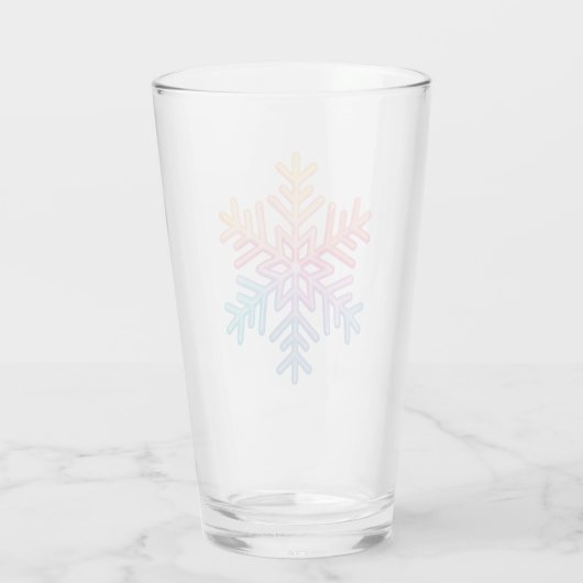 Simple Snowflake Glas (Achterkant)