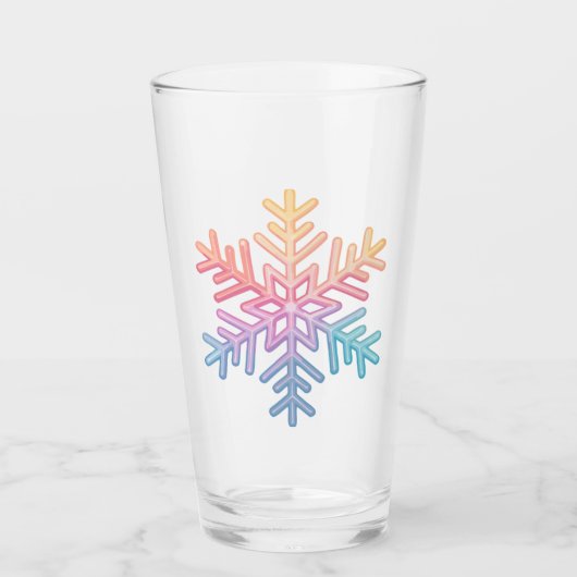 Simple Snowflake Glas (Voorkant)