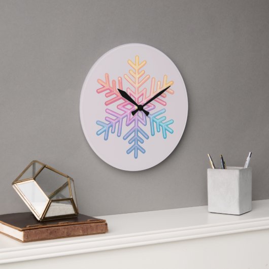 Simple Snowflake Grote Klok (Kantoor)