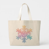Simple Snowflake Grote Tote Bag (Achterkant)
