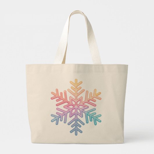 Simple Snowflake Grote Tote Bag (Achterkant)