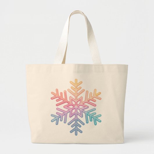 Simple Snowflake Grote Tote Bag (Voorkant)