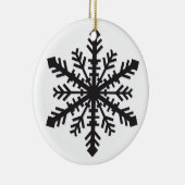 Simple Snowflake Keramisch Ornament (Rechts)