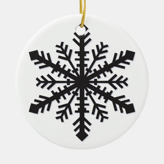 Simple Snowflake Keramisch Ornament (Voorkant)