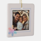 Simple Snowflake Keramisch Ornament (Rechts)