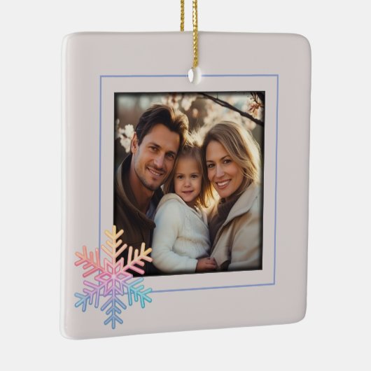 Simple Snowflake Keramisch Ornament (Rechts)