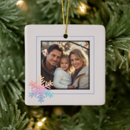 Simple Snowflake Keramisch Ornament