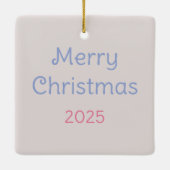 Simple Snowflake Keramisch Ornament (Achterkant)